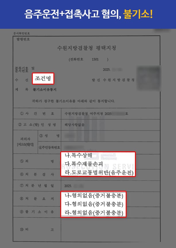 판결문 251117 음주특수상해 불기소
